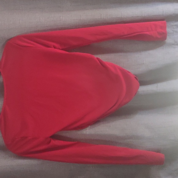 Zara red long sleeve top ruched S - Picture 5 of 5